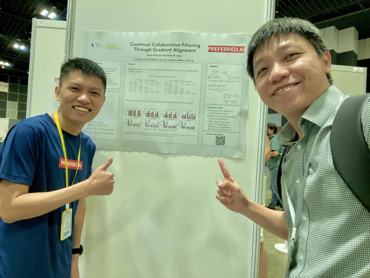 Hieu and Son at the poster.