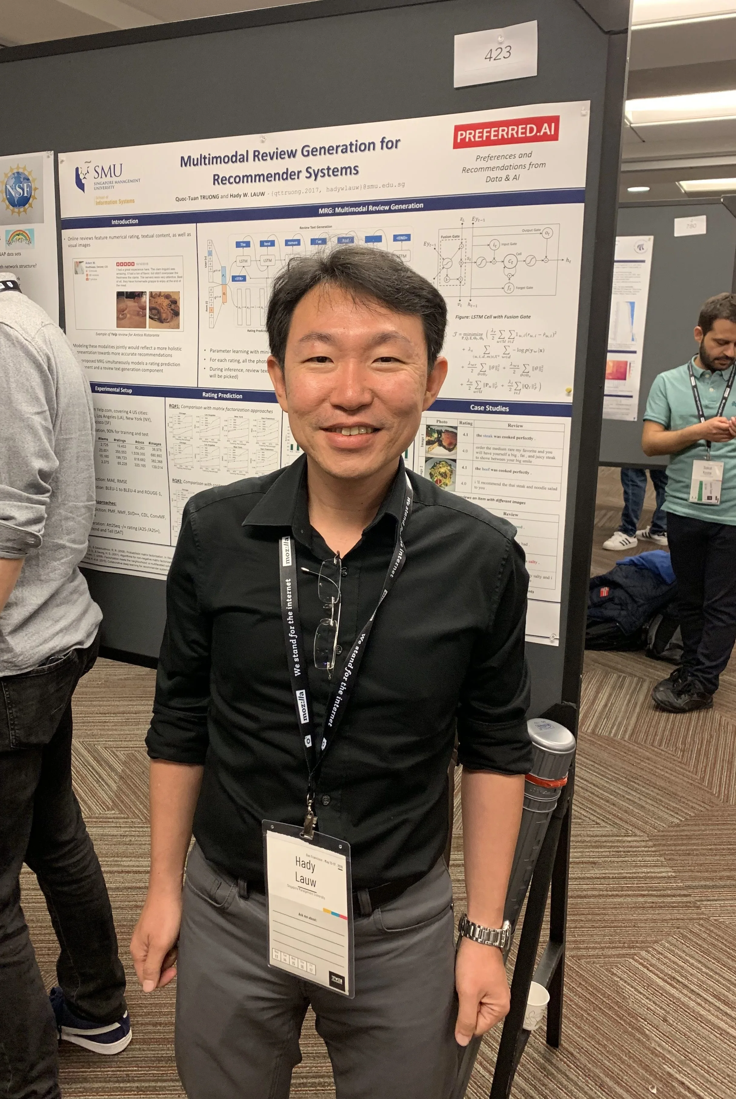 Hady during the poster session. Every paper had a poster presentation on the same day as the presentation