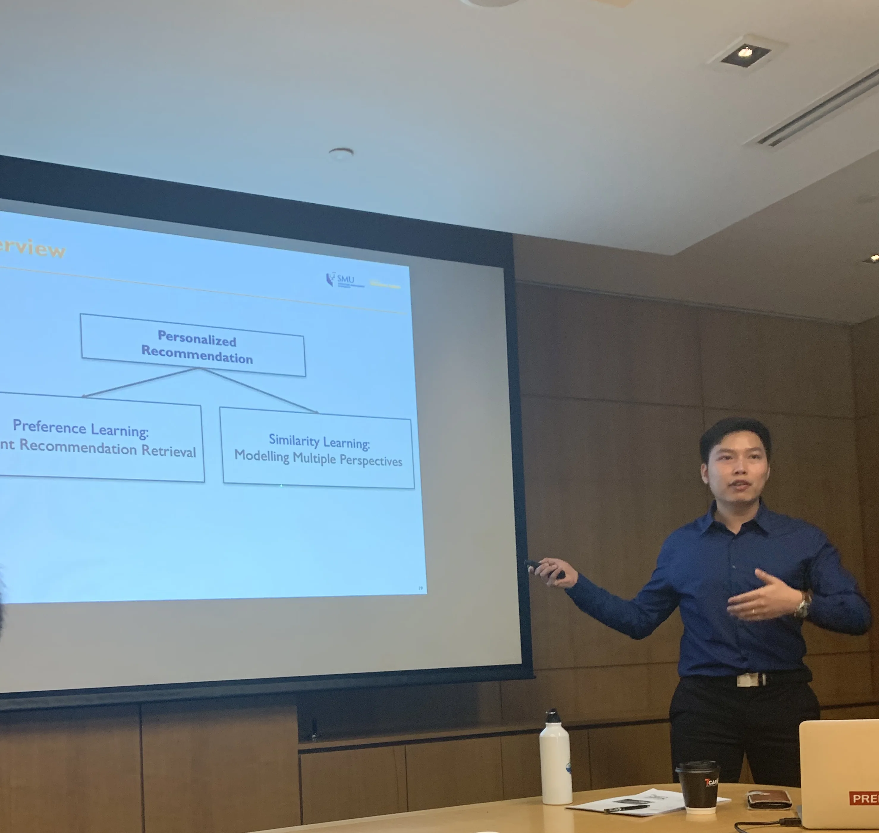Andrew outlining the two general directions within his dissertation