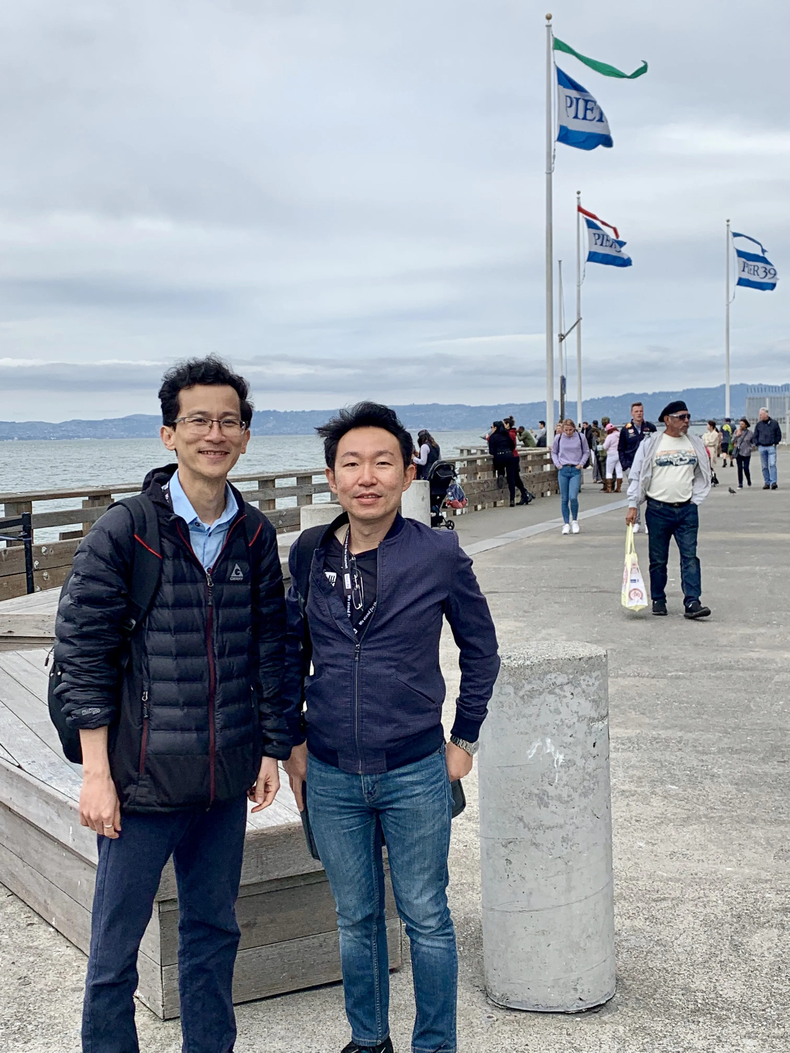 Tuan Le and Hady at Pier 39 catching up on happenings since Tuan’s graduation two years ago and his plans going forward