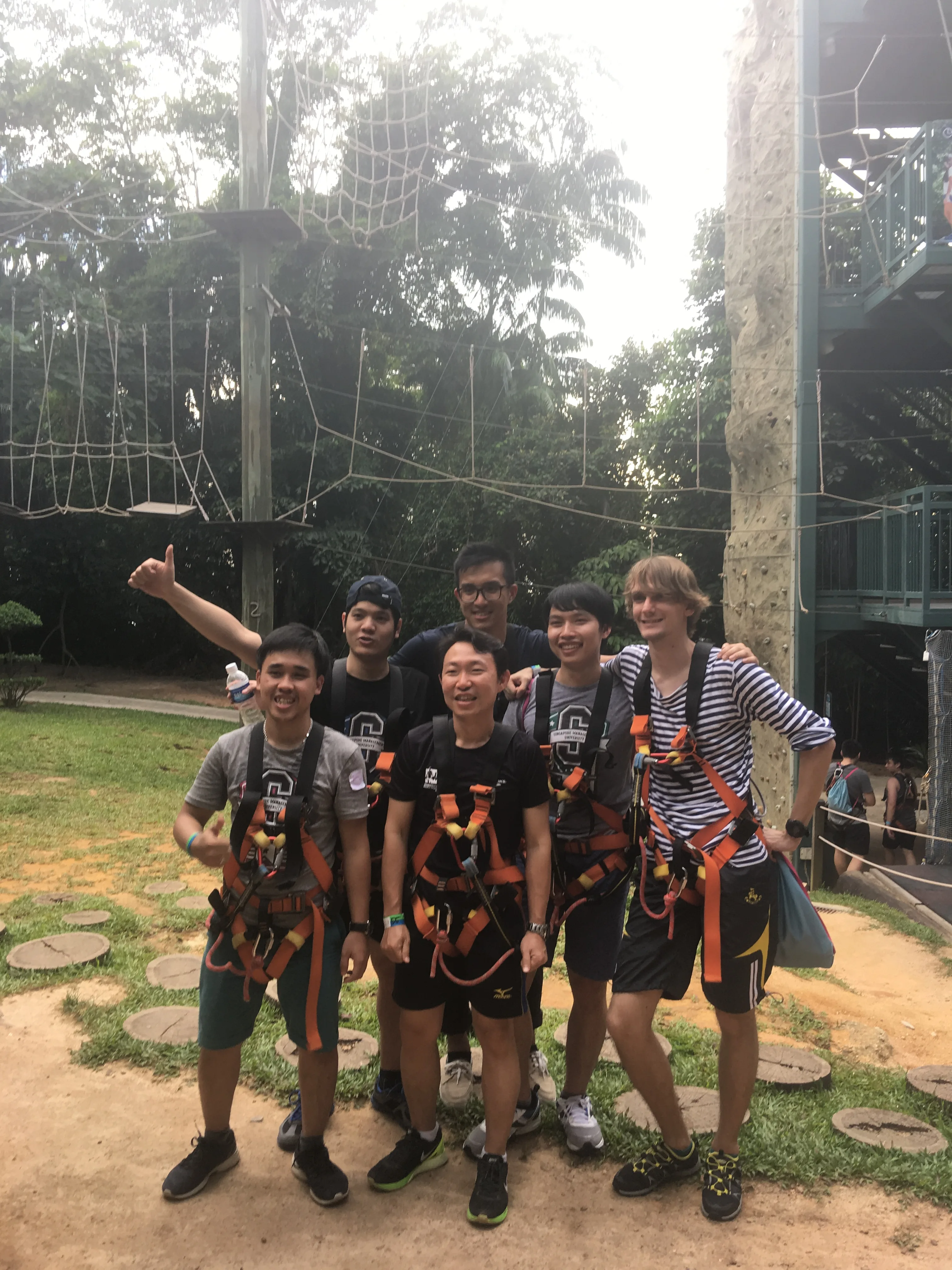 Group outing in December 2016, the first year he joined the group(from left: Tuan Truong, Trong Le, Hady (foreground), Wei Hao (background), Dung, Maksim)