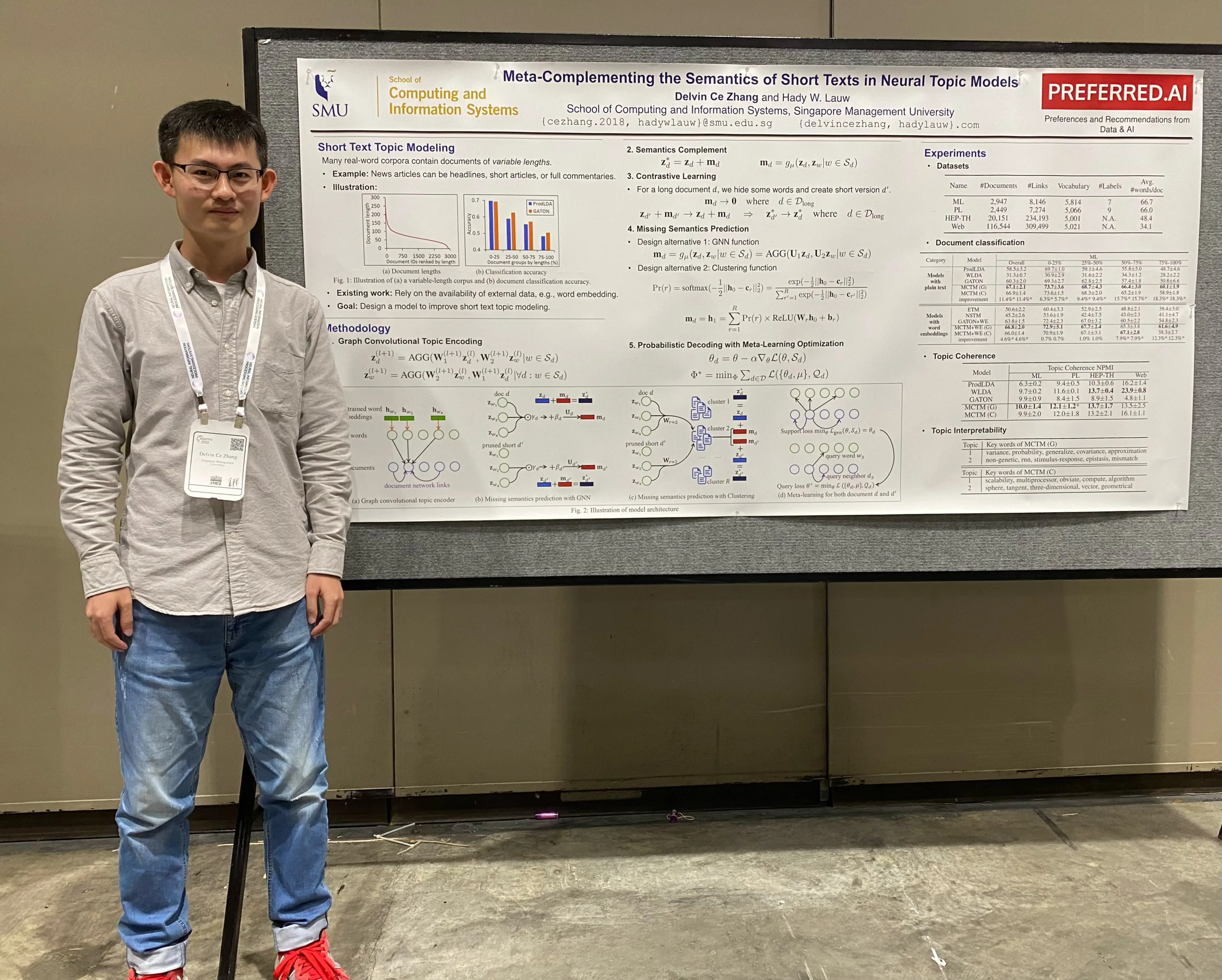 Zhang Ce at the poster session