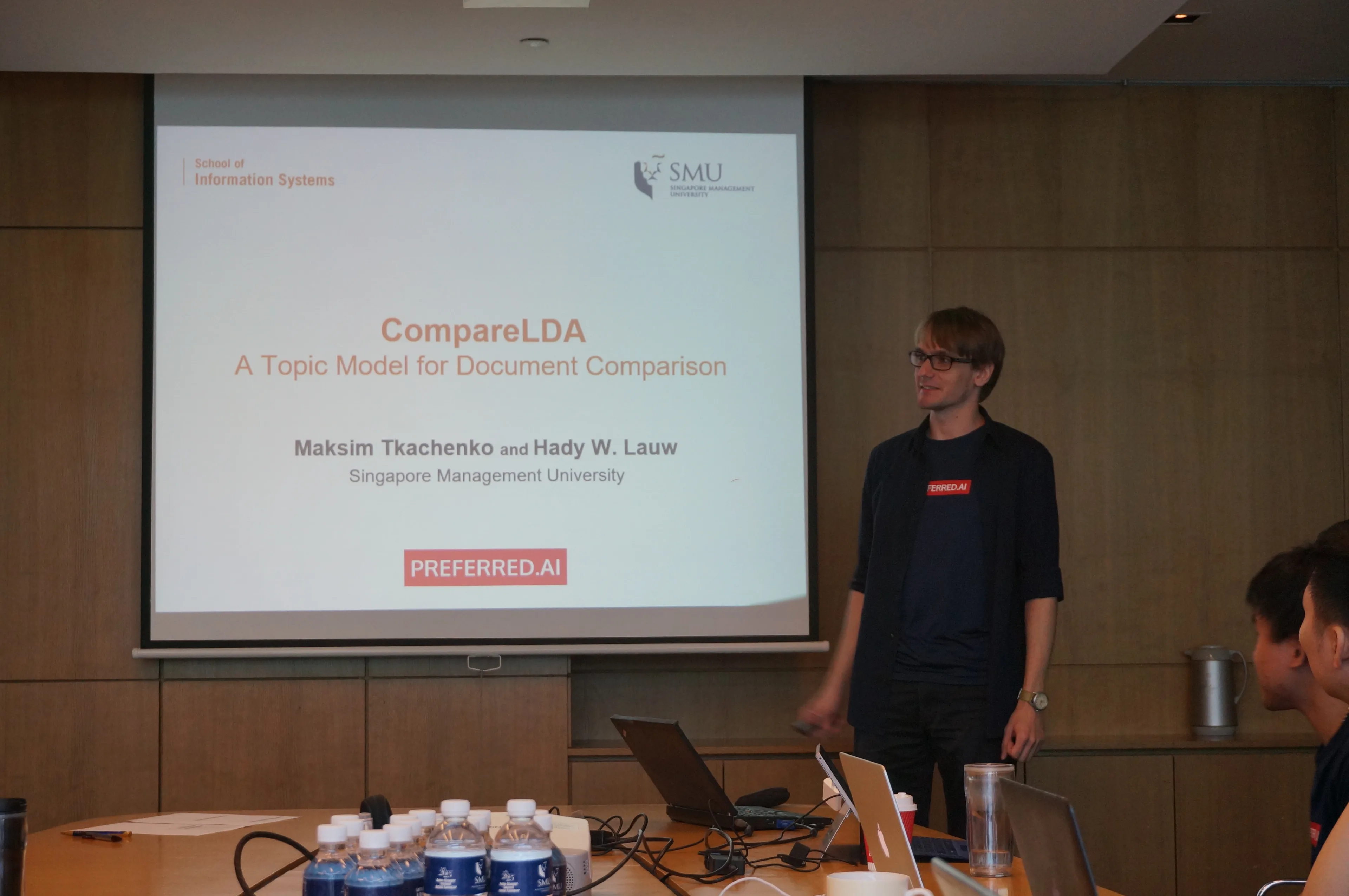 Maksim discussed a topic model for document comparison