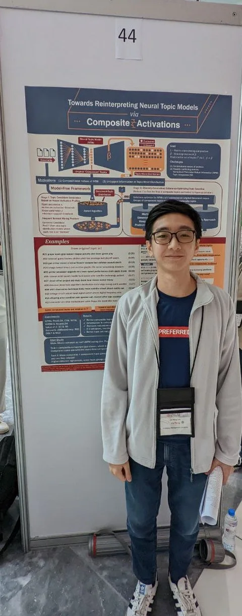 Evidence that Jia Peng attended his allotted poster session slot at EMNLP 2022, where he tried to sell his paper to conference attendees.