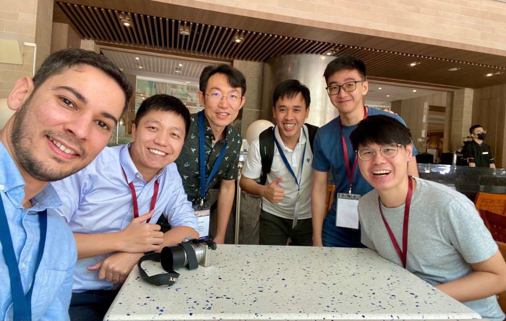 Lunch break with Preferred.AI (from left: Aghiles, Son, Hady, Tuan, Jia Peng, Ween)